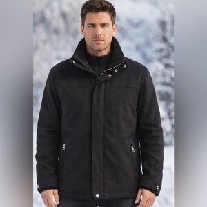Bogner XL Virgin Wool Ski Coat Black Heavyweight Warm Quilted Luxury Men’s